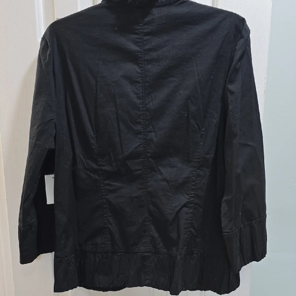 Wearables Black Ruffled Jacket Size XL - Picture 12 of 13